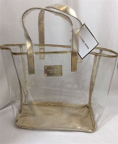 michael kors beach tote bags|Michael Kors transparent bag.